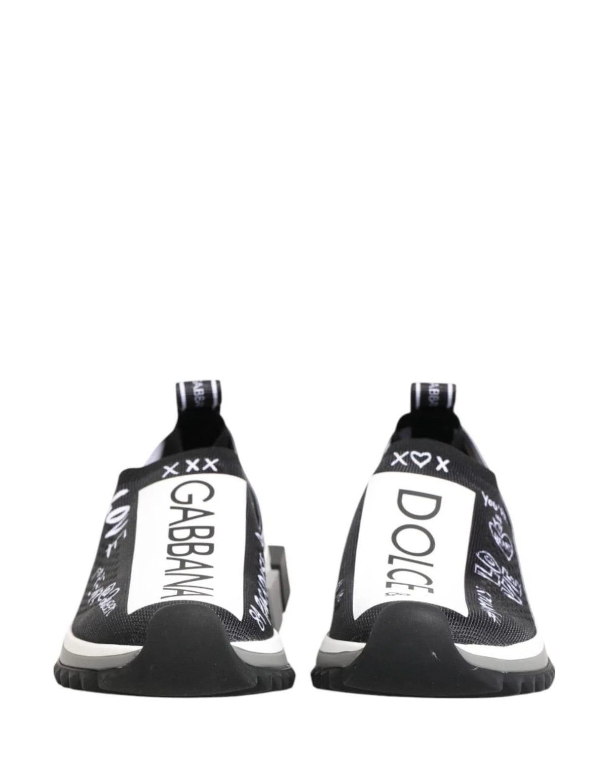 Dolce & Gabbana Black White Sorrento Low Top Sneakers Shoes Sneakers