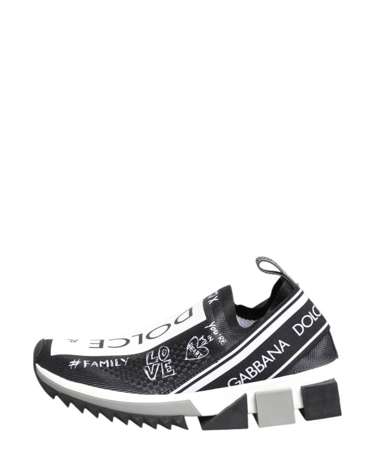 Dolce & Gabbana Black White Sorrento Low Top Sneakers Shoes Sneakers