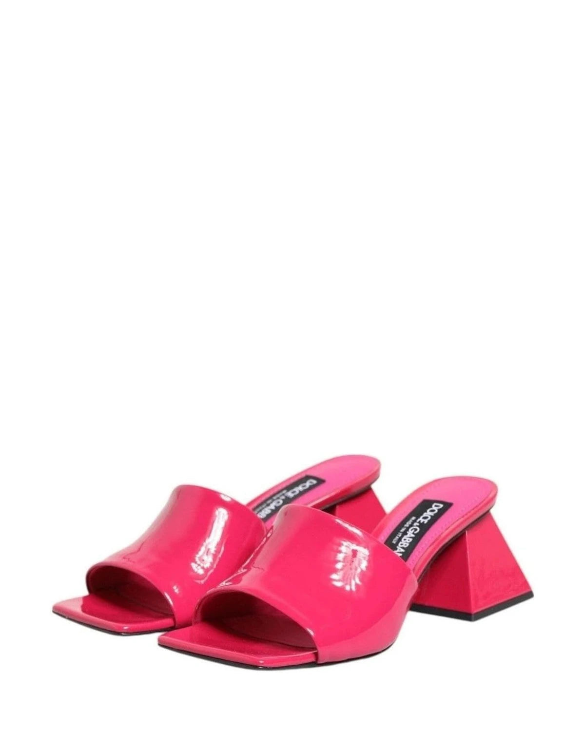 Dolce & Gabbana Pink Open Toe Block Heel Mules Sandals Shoes Heels