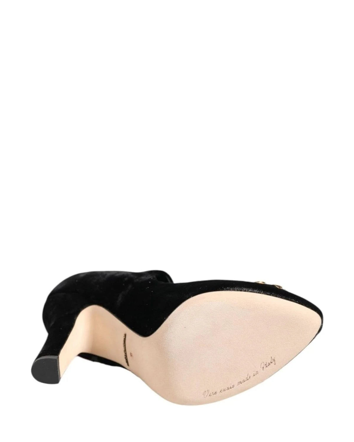 Dolce & Gabbana Black Roses Crystal Brooch Mary Jane Shoes Heels