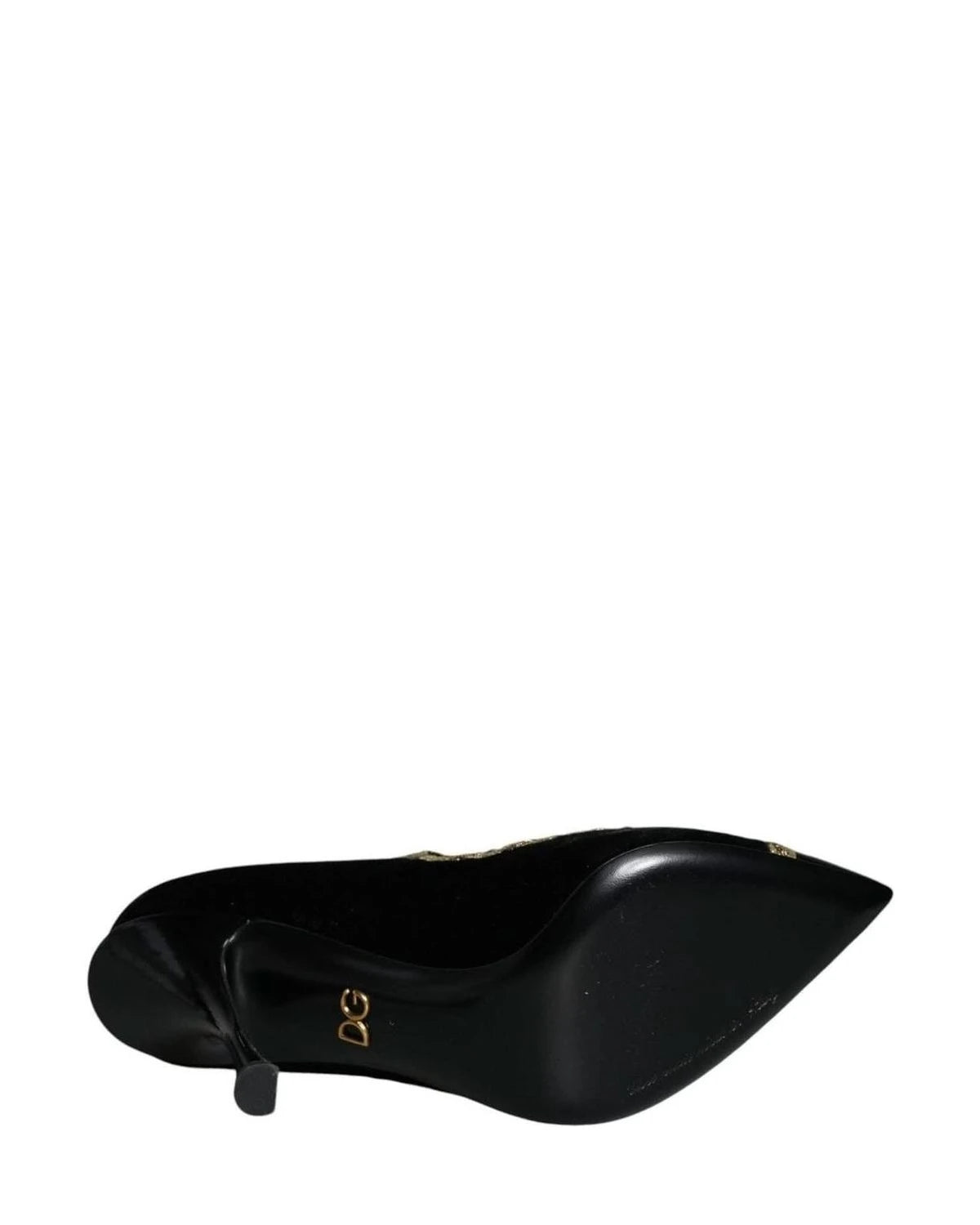 Dolce & Gabbana Black Velvet Mary Janes Pumps Shoes Heels
