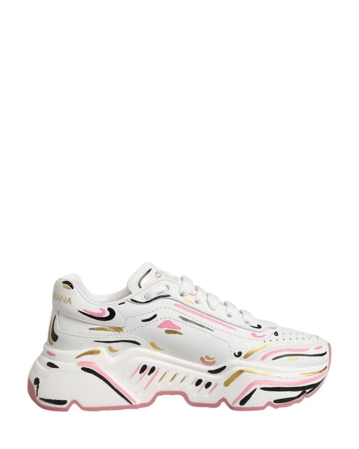 Dolce & Gabbana Multicolor Hand Painted Daymaster Sneaker Shoes Sneakers