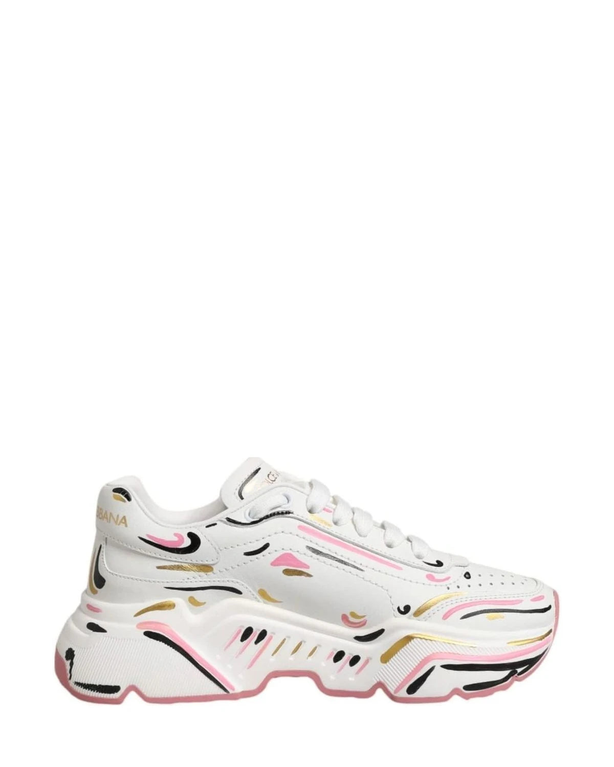 Dolce & Gabbana Multicolor Hand Painted Daymaster Sneaker Shoes Sneakers