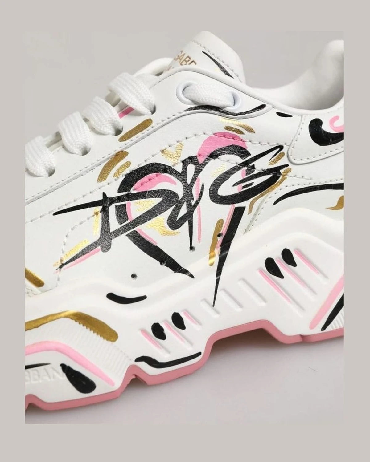 Dolce & Gabbana Multicolor Hand Painted Daymaster Sneaker Shoes Sneakers