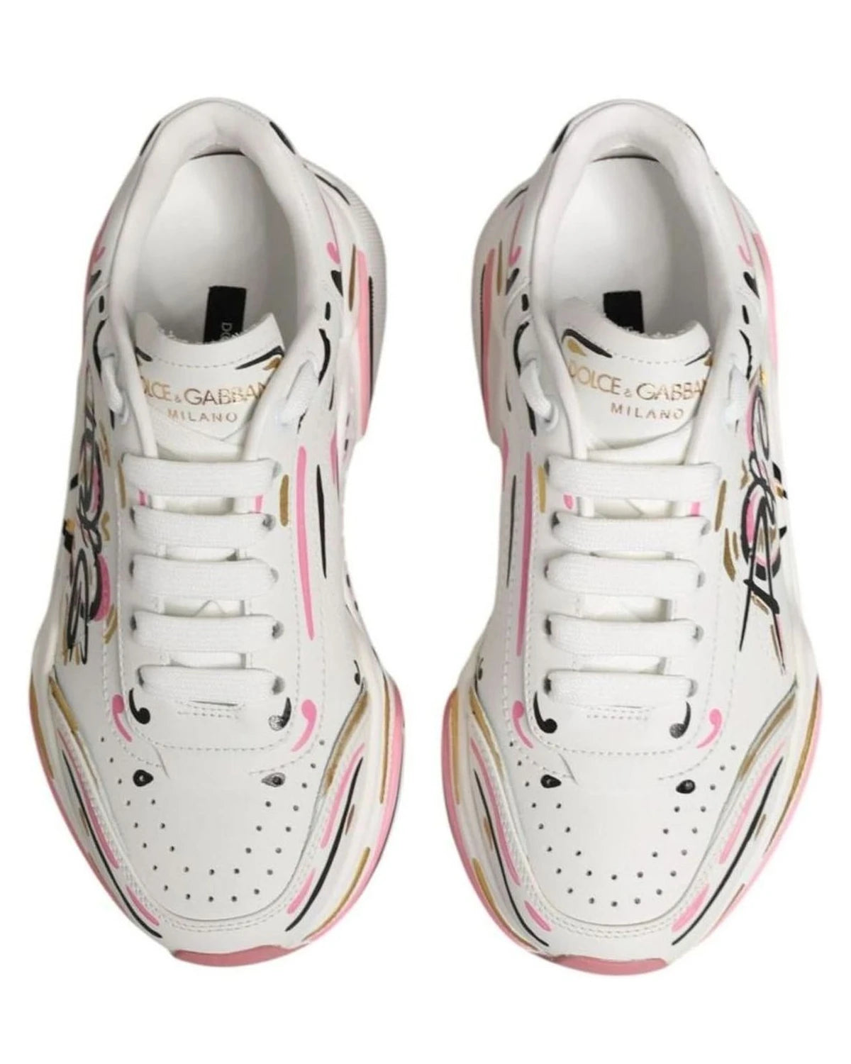 Dolce & Gabbana Multicolor Hand Painted Daymaster Sneaker Shoes Sneakers