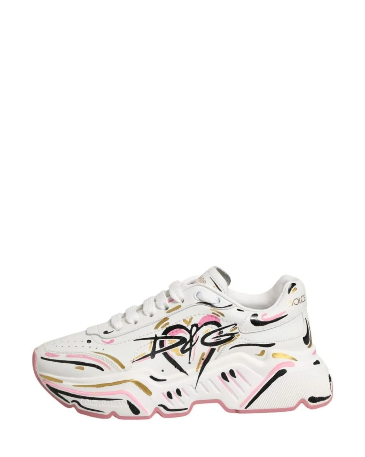 Dolce & Gabbana Multicolor Hand Painted Daymaster Sneaker Shoes Sneakers