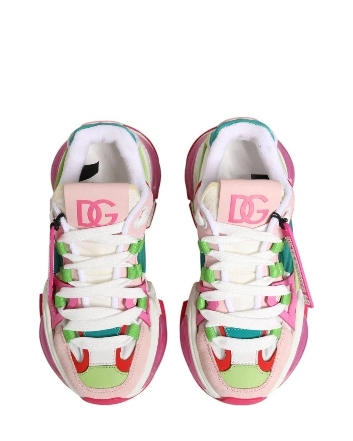 Dolce & Gabbana Multicolor Leather Airmaster Low Top Sneaker Shoes Sneakers