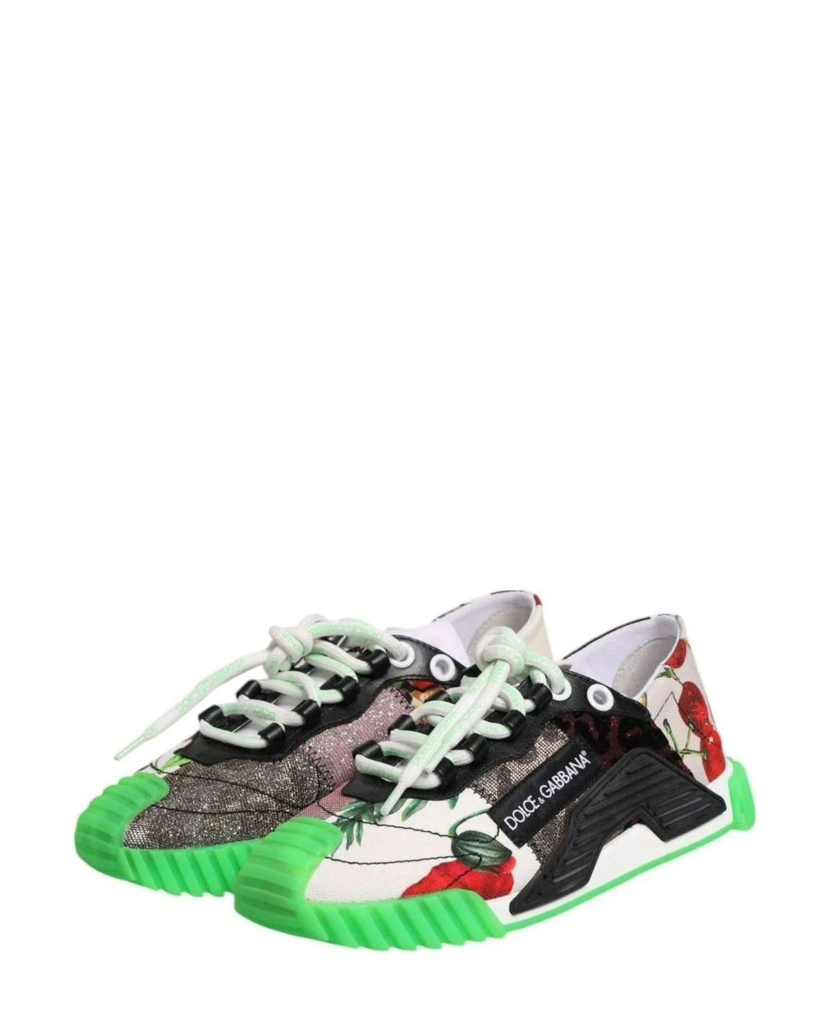 Dolce & Gabbana Multicor Dg Logo Leopard Cherry Sneaker Shoes Sneakers