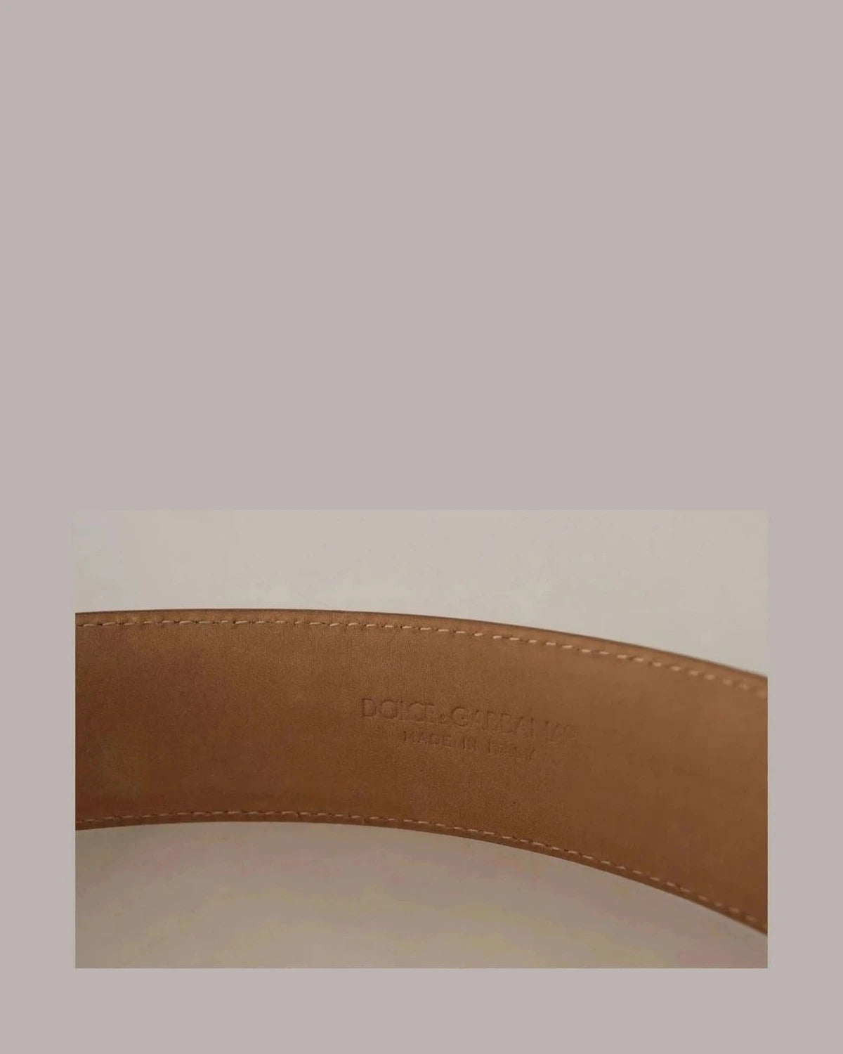 Costume National Brown Leather Metal Oval Buckle Belt Belts