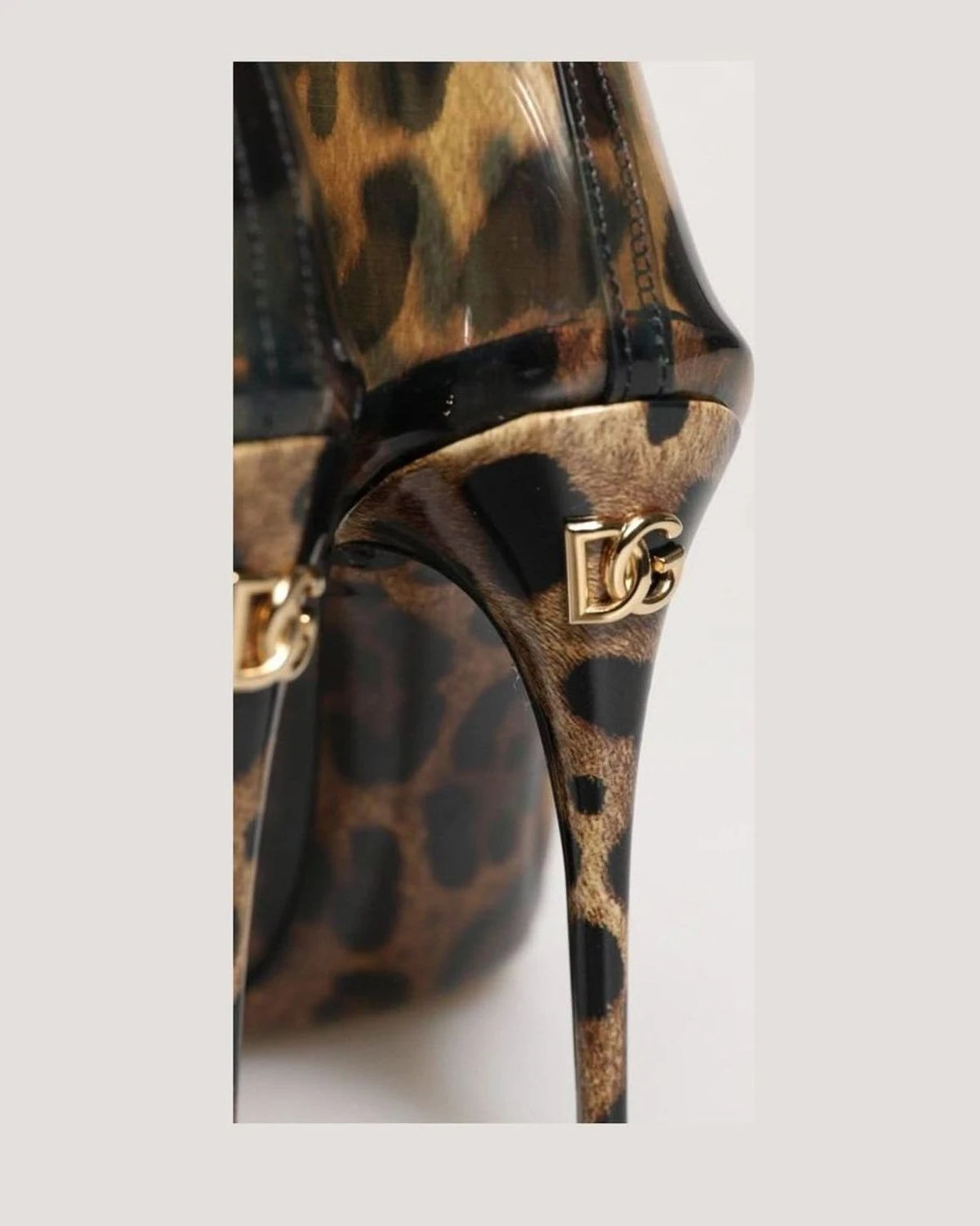 Dolce & Gabbana Leopard Print Pvc Pointed Toe Boots Shoes Boots