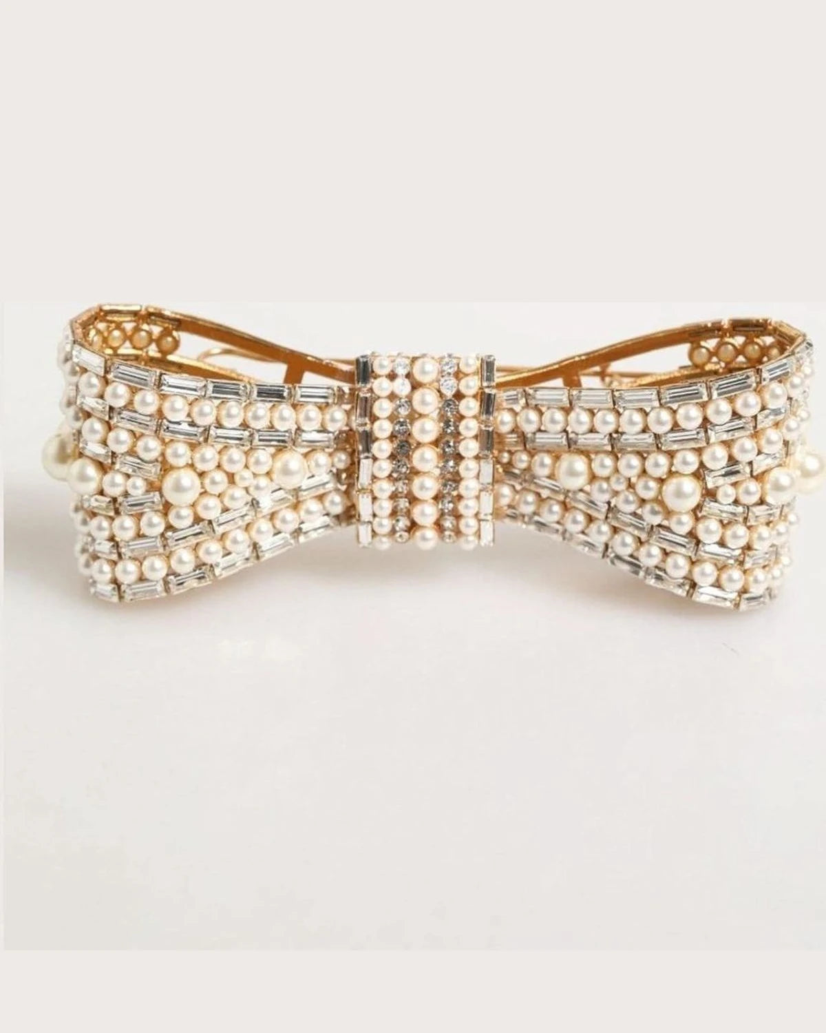 Dolce & Gabbana Gold Brass Glas Crystal Faux Pearl Embellished Brooch Brooches & Lapel Pins
