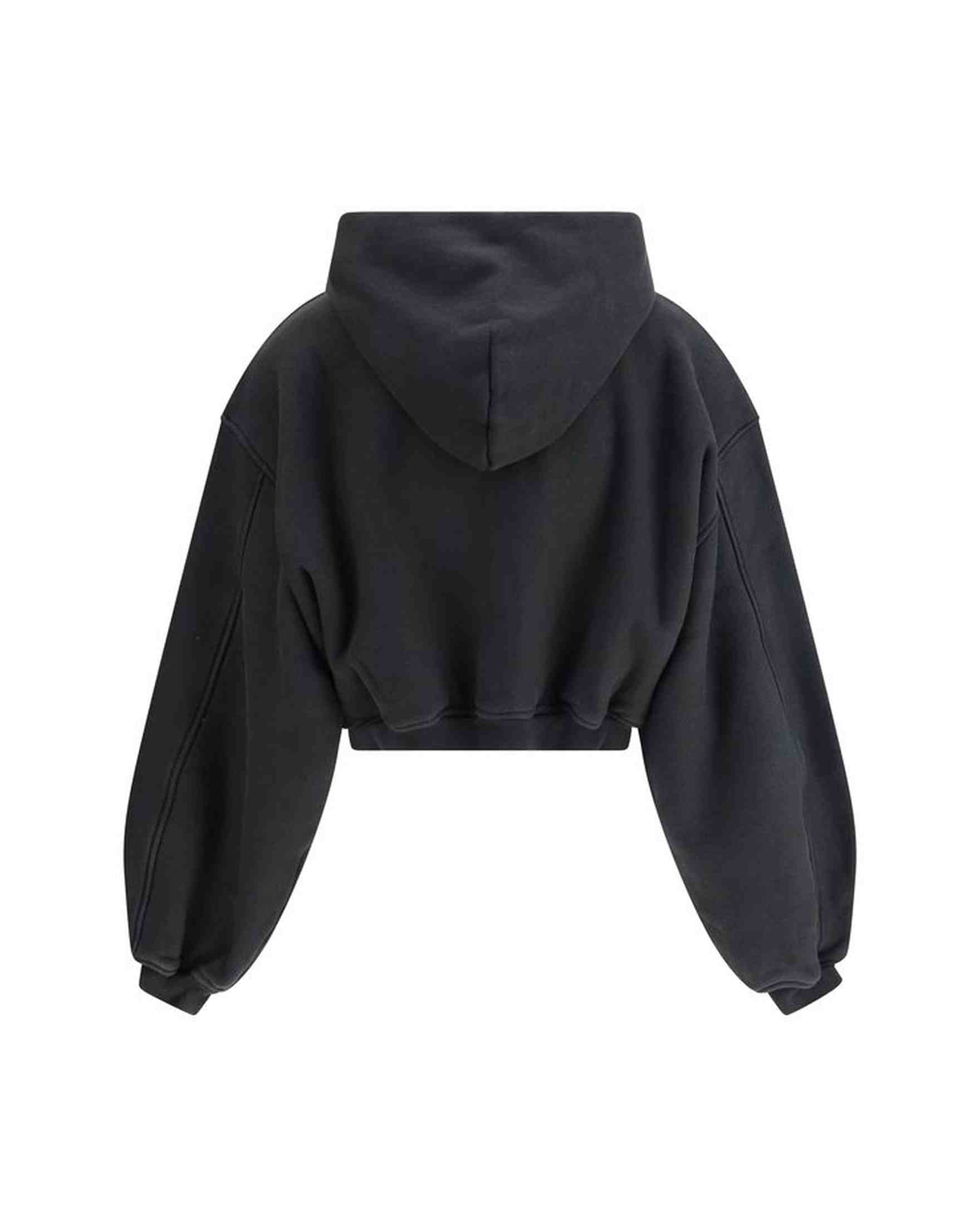 Alexander Wang Cropped Zip Up Hoodie