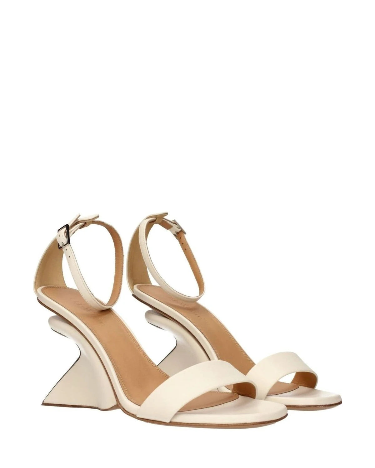 Off-white Leather Platforms Heels