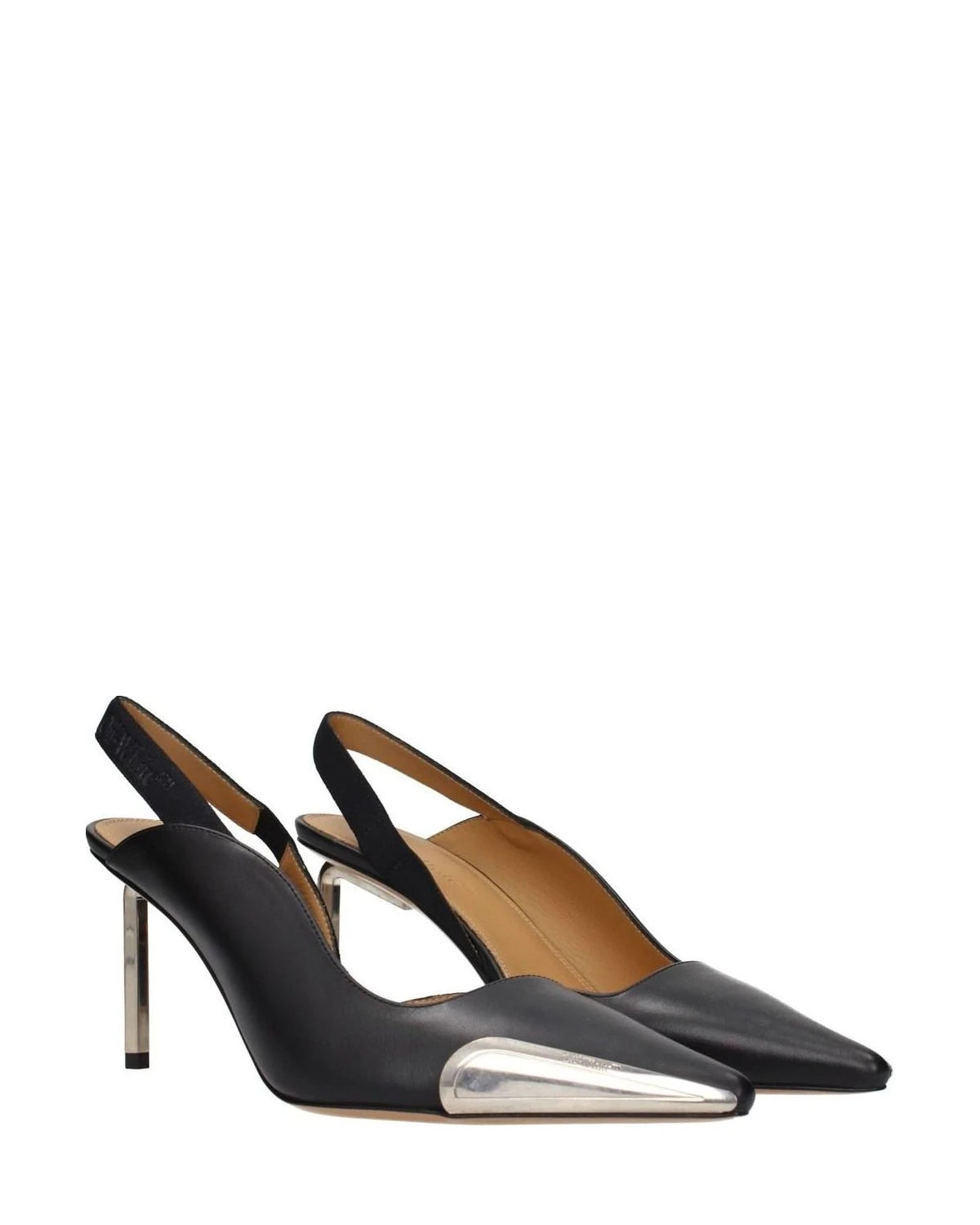 Off- Leather White High Heel Pumps Heels