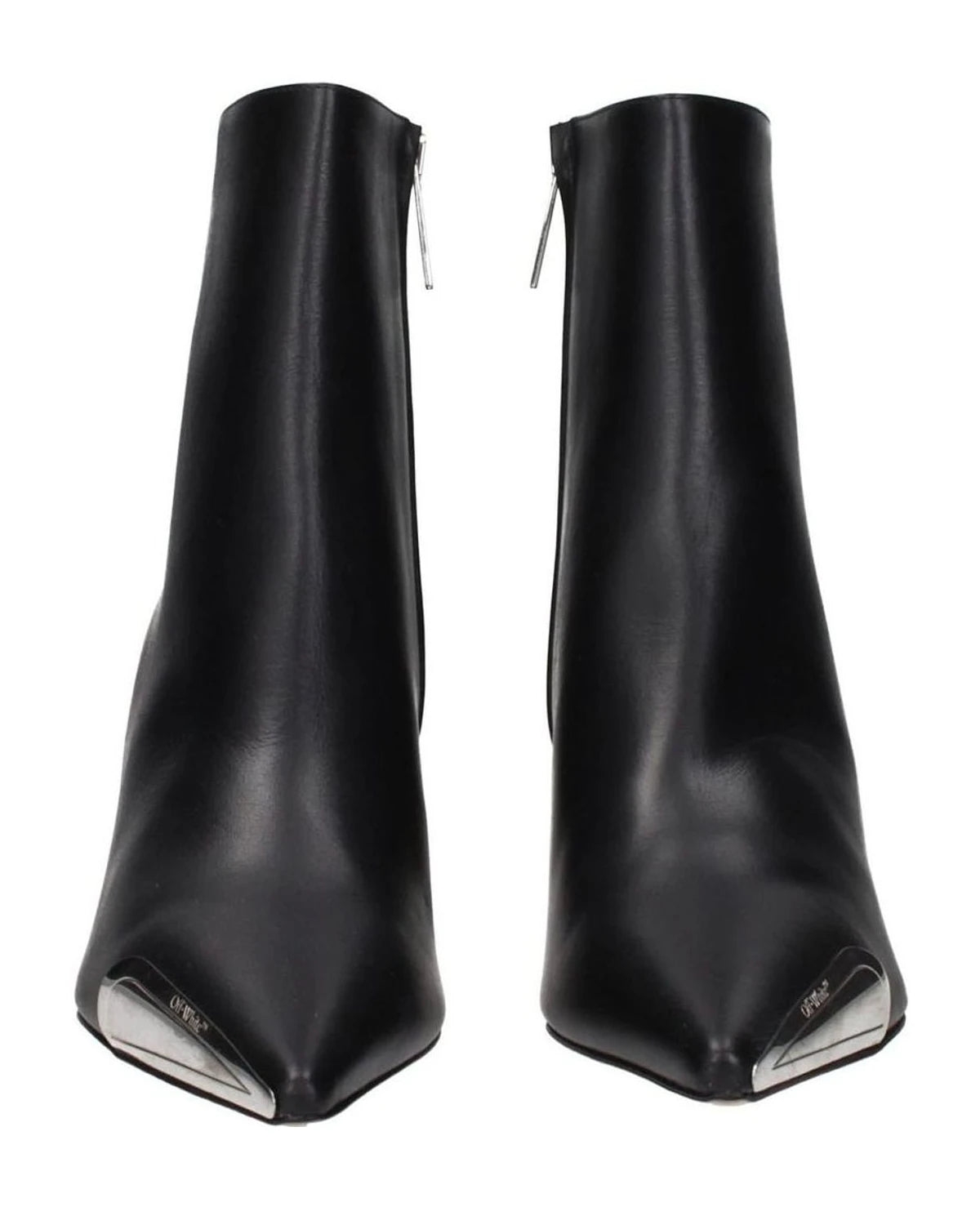 Off-white Leather Ankle Boots Boots