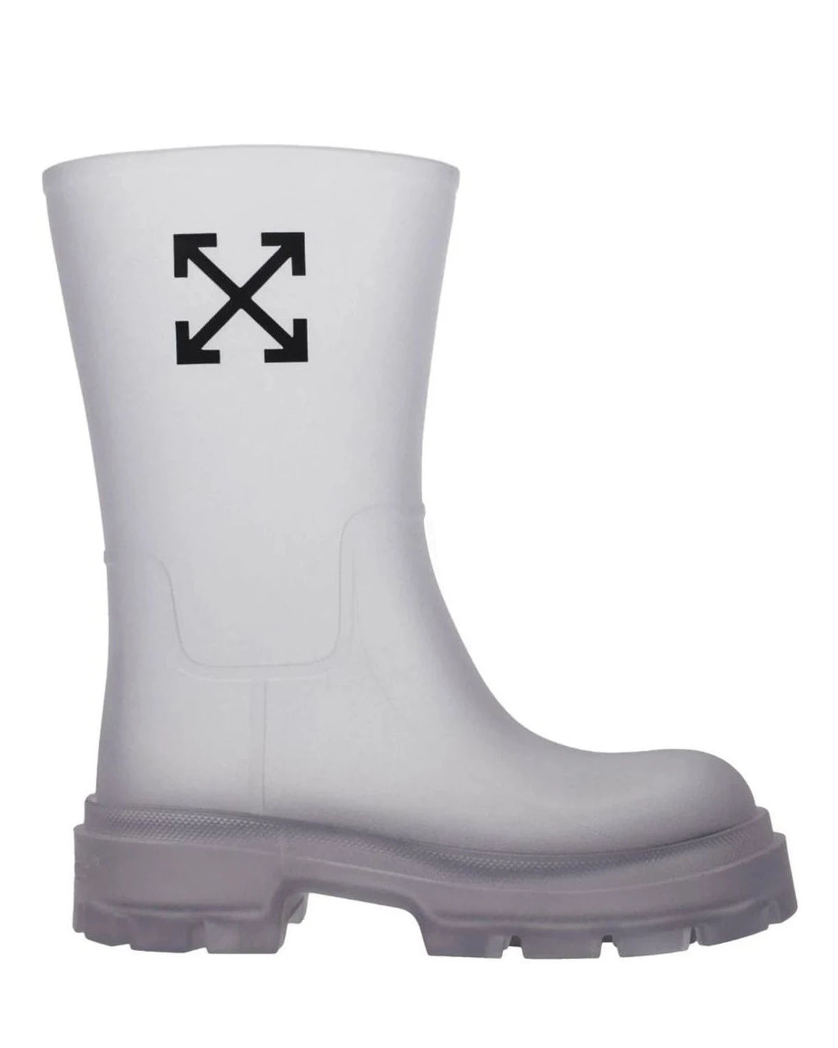 Off-white Transparent Pvc Ankle Boots