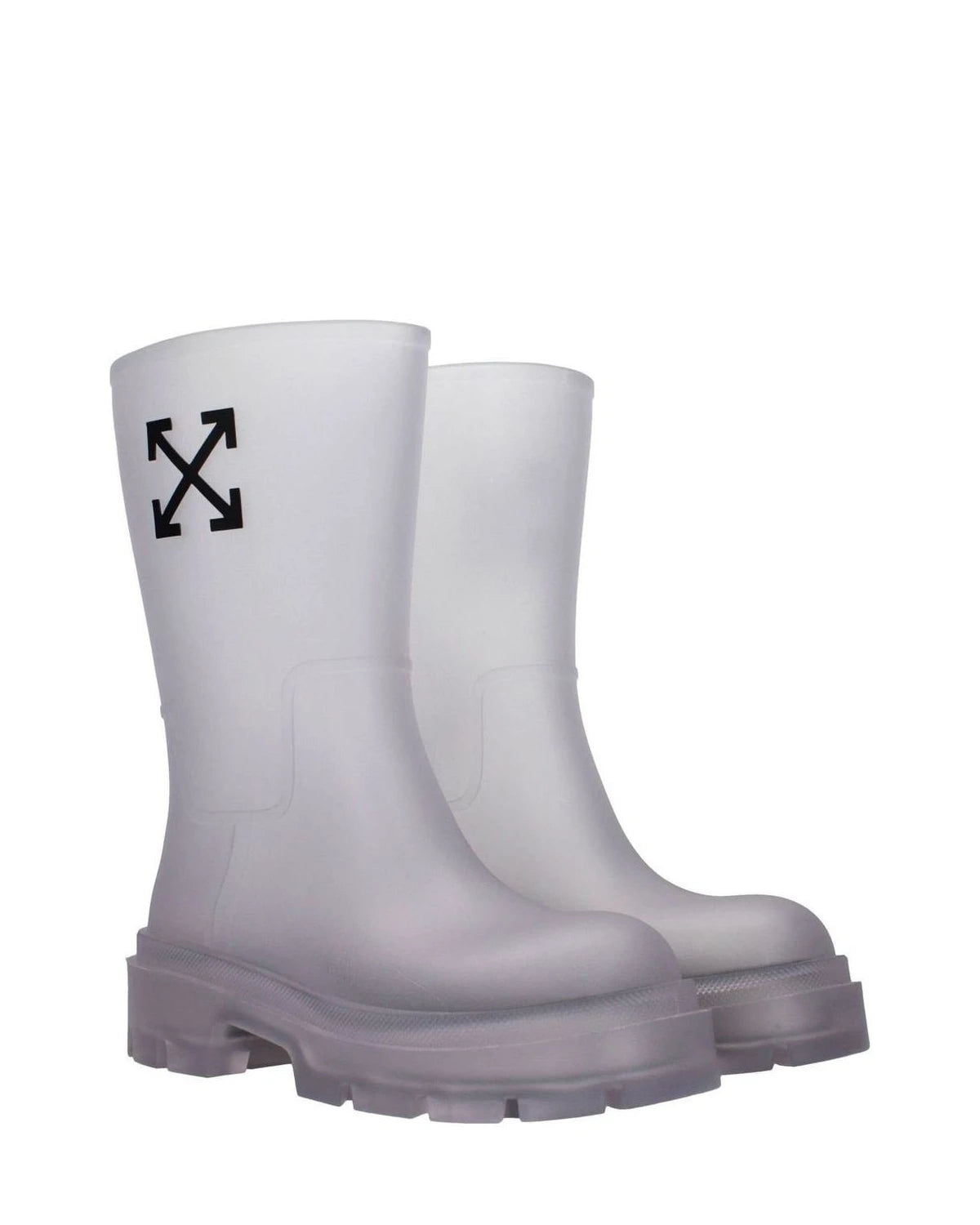 Off-white Transparent Pvc Ankle Boots Boots