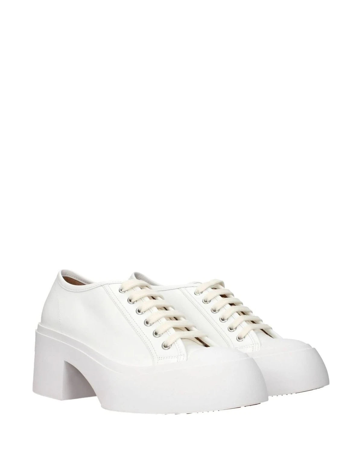 Marnie Leather White Marni Platform Sneakers Sneakers