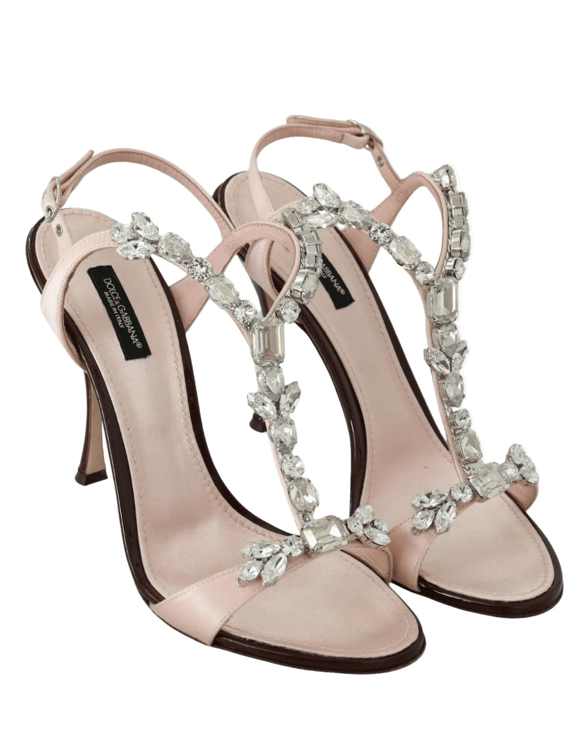 Dolce & Gabbana Pink Crystals Heels Keira Sandals Glam Steals