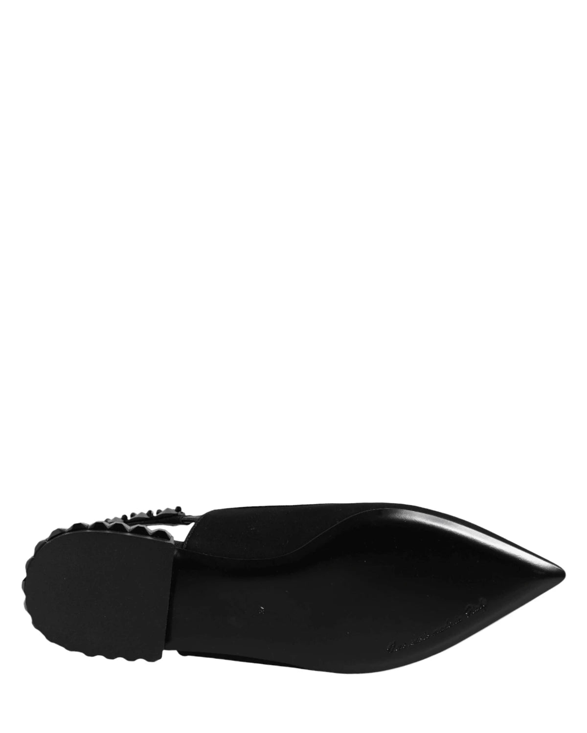 Dolce & Gabbana Black Crystal Charmeuse Slingback Shoes Sandals