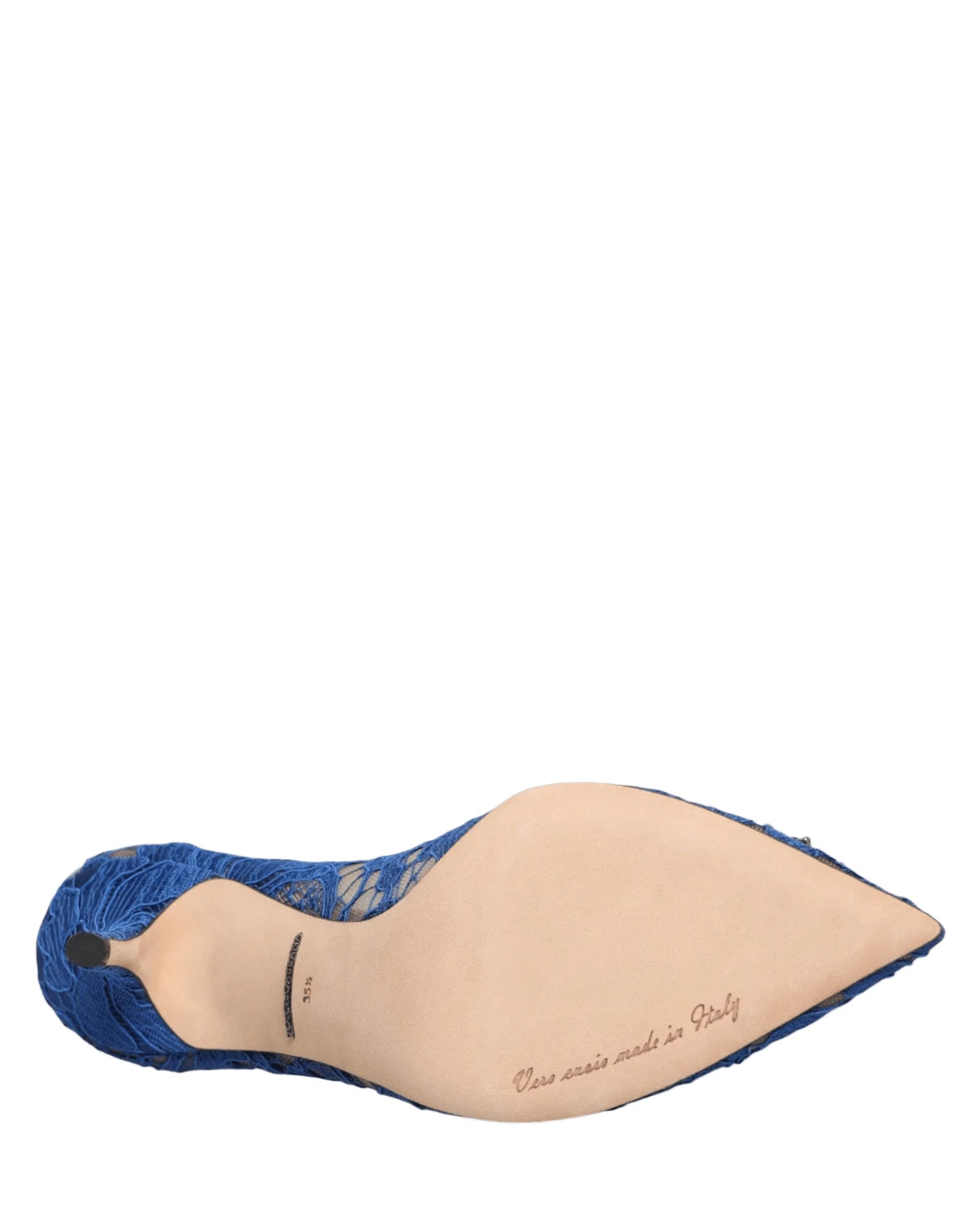 Dolce & Gabbana Blue Lace Taormina Devotion Pumps Shoes Heels
