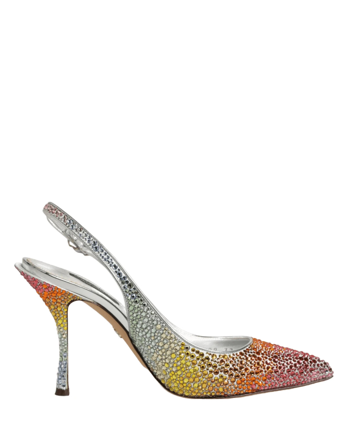 Dolce & Gabbana Multicolor Sequin Slingback Pumps Shoes Heels