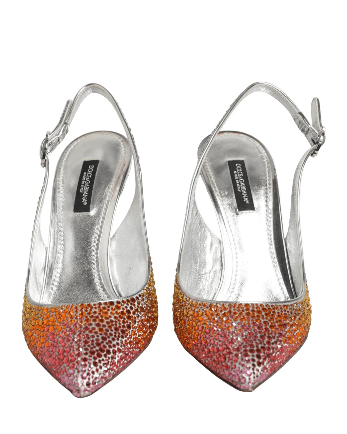 Dolce & Gabbana Multicolor Sequin Slingback Pumps Shoes Heels