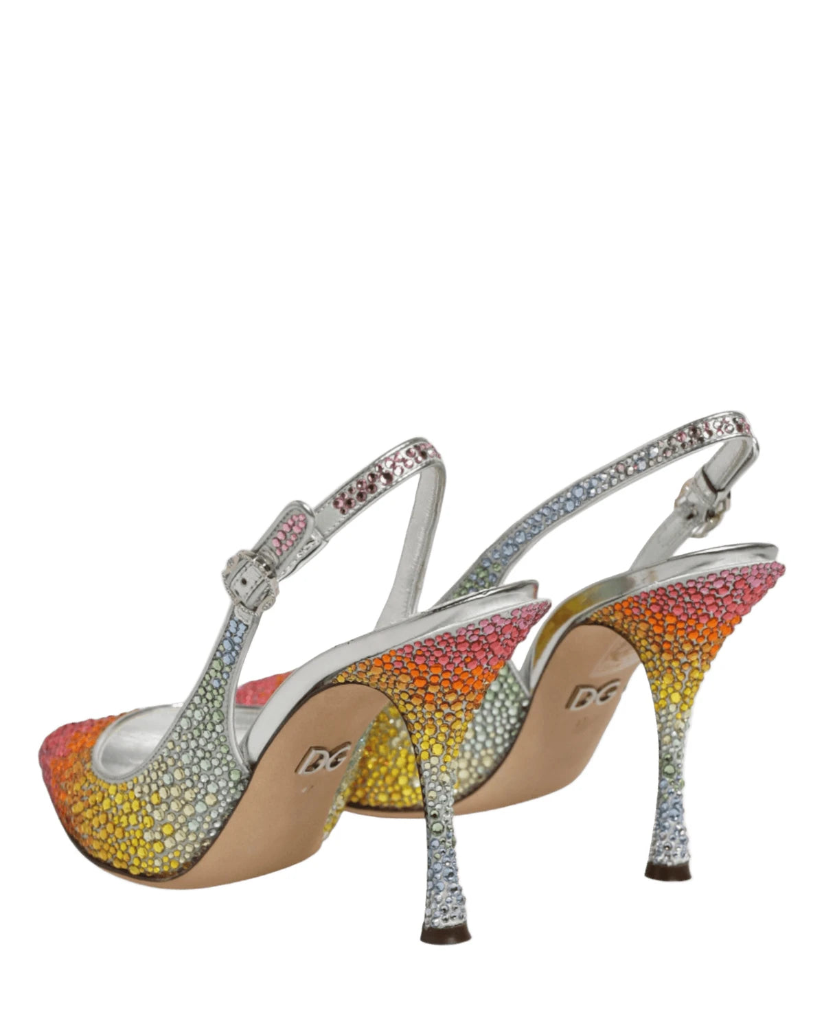 Dolce & Gabbana Multicolor Sequin Slingback Pumps Shoes Heels