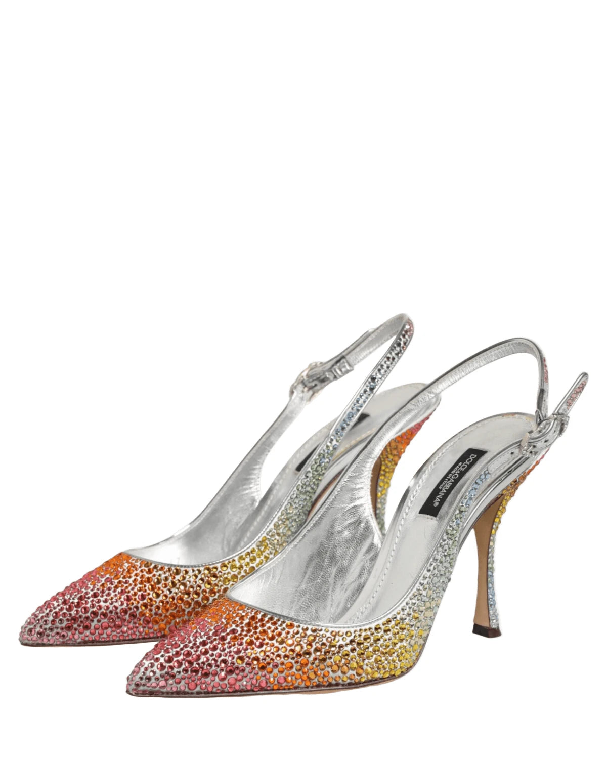 Dolce & Gabbana Multicolor Sequin Slingback Pumps Shoes Heels