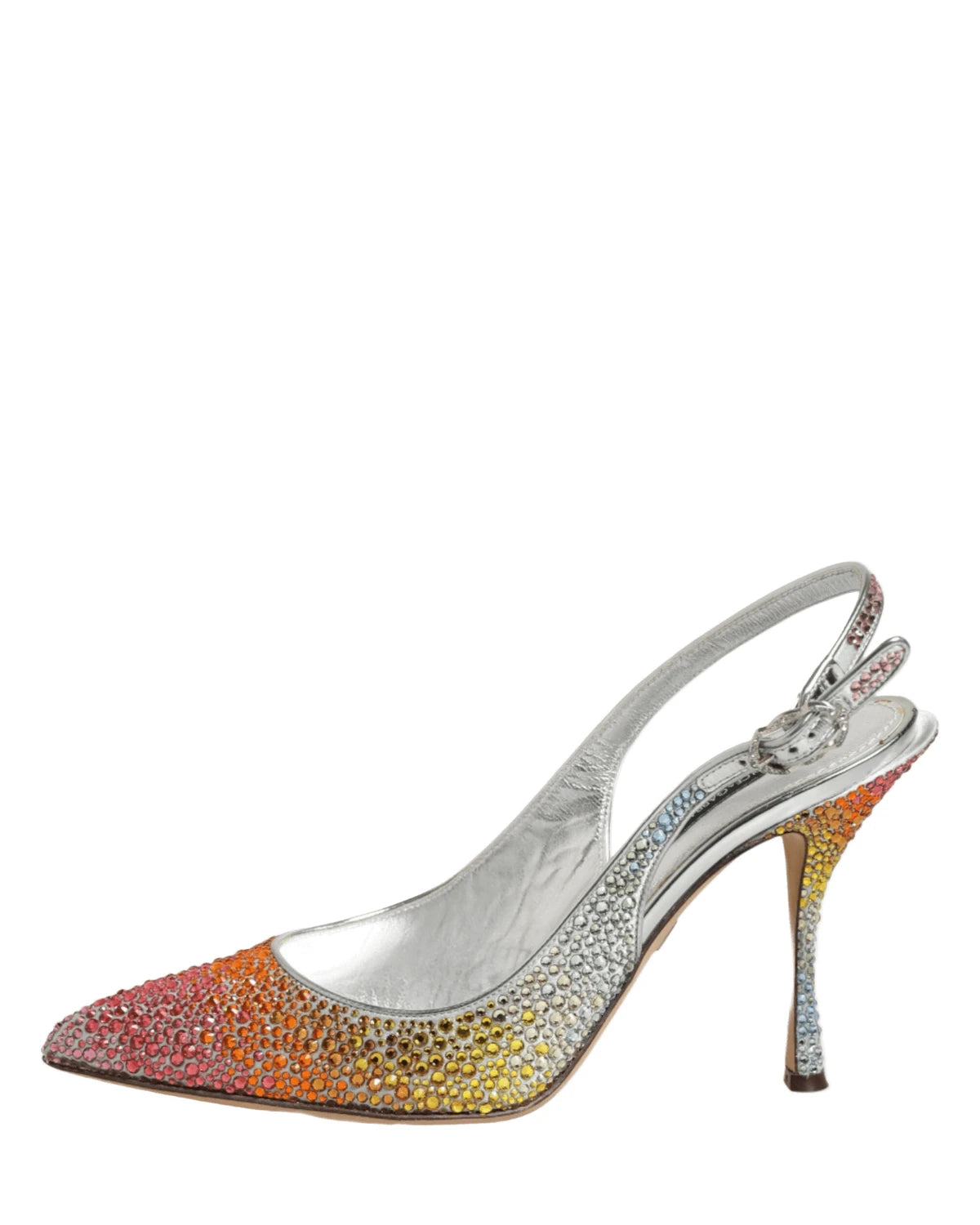 Dolce & Gabbana Multicolor Sequin Slingback Pumps Shoes Heels