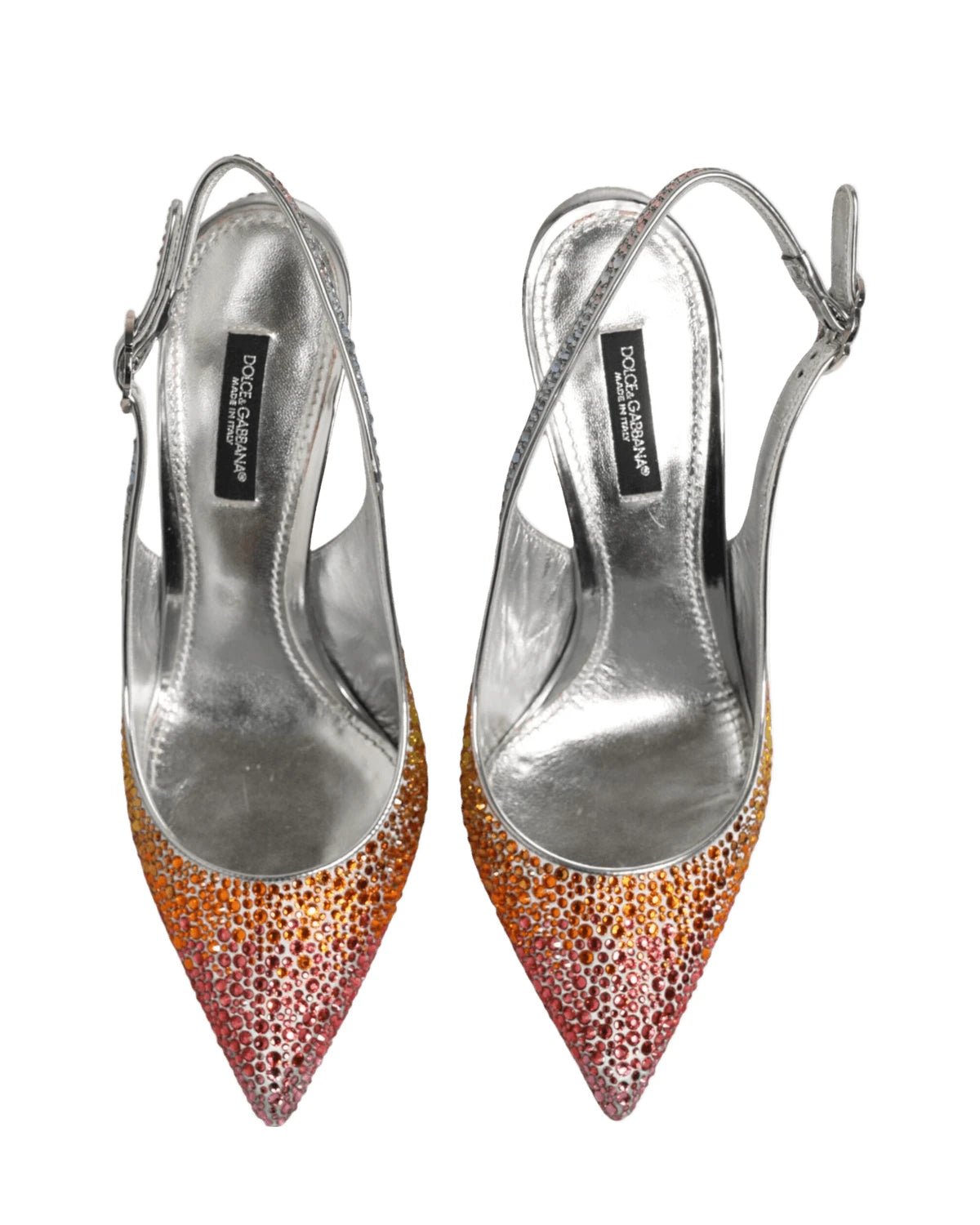 Dolce & Gabbana Multicolor Sequin Slingback Pumps Shoes Heels