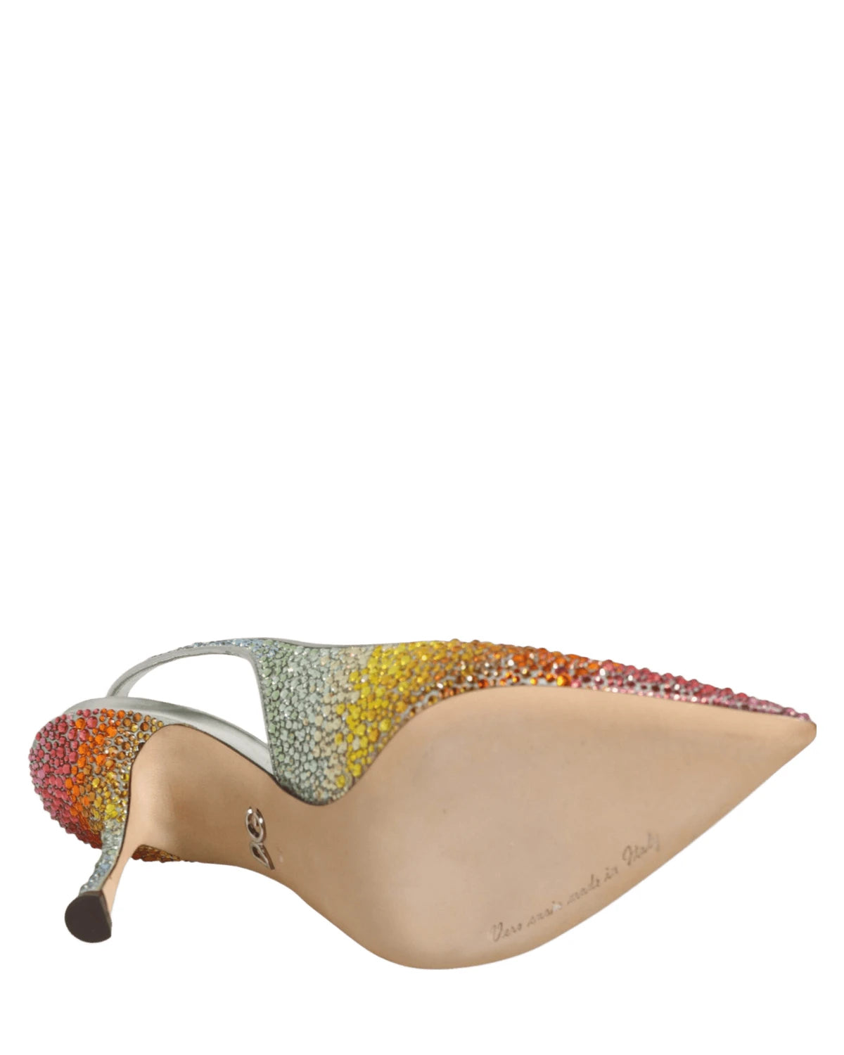 Dolce & Gabbana Multicolor Sequin Slingback Pumps Shoes Heels