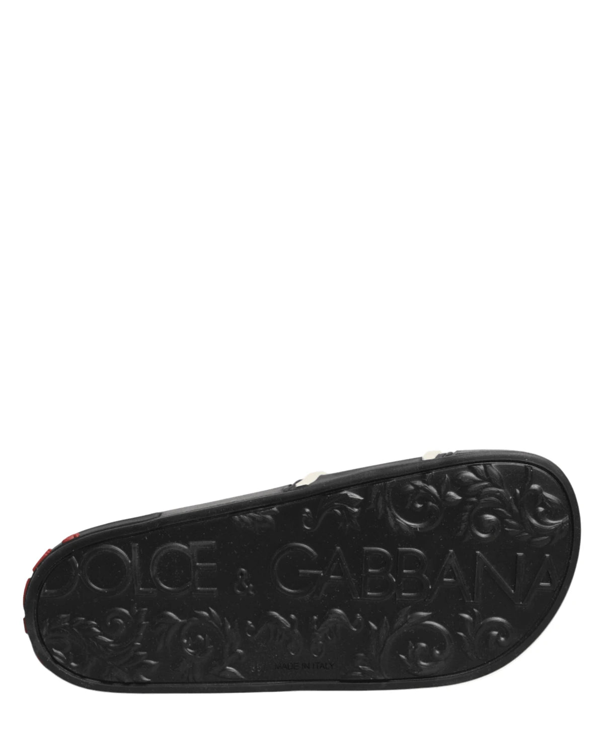 Dolce & Gabbana Black Rubber Slides Sandals Beachwear Shoes Sandals