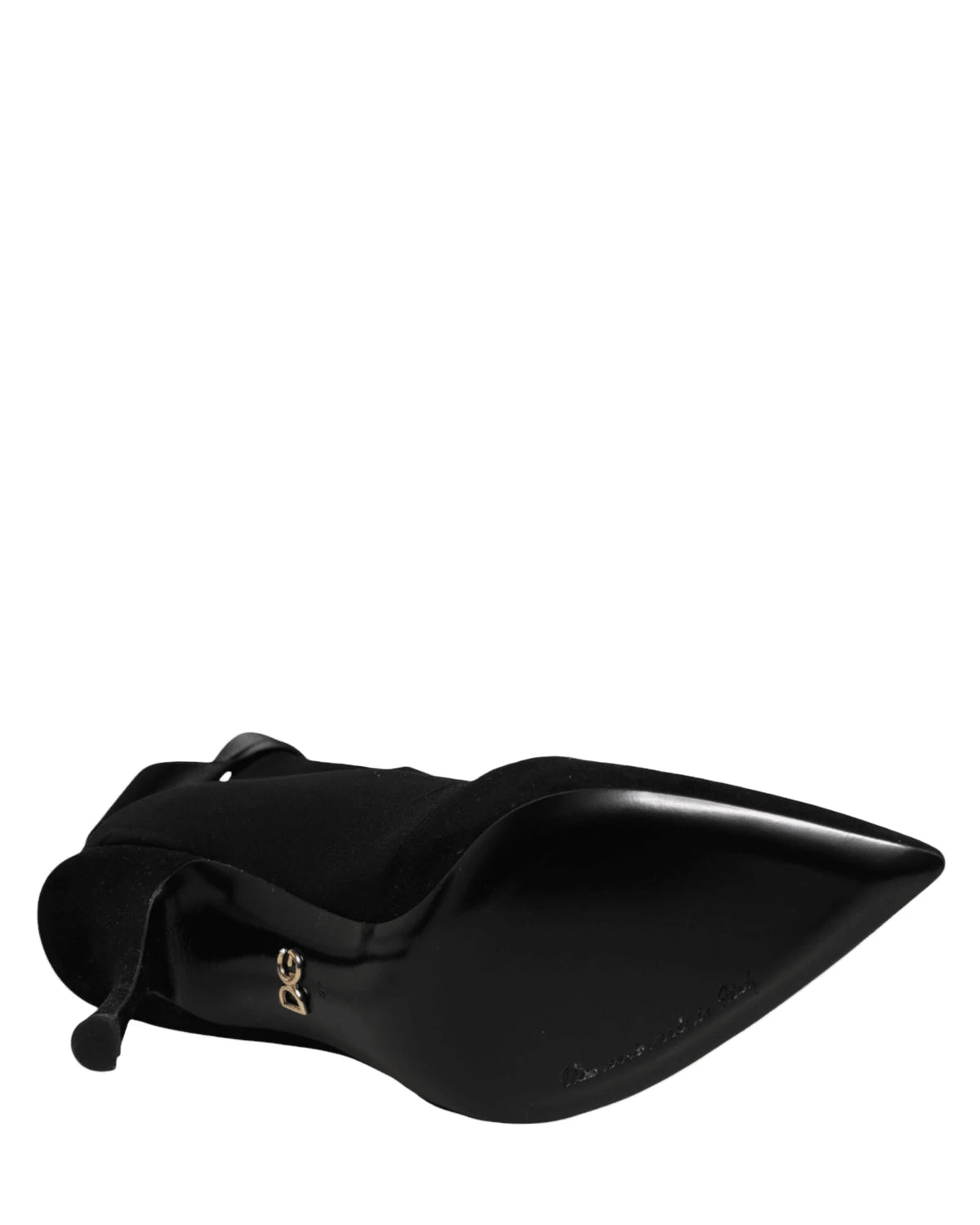 Dolce & Gabbana Black Lace Stiletto Heels Up Boots Shoes Boots