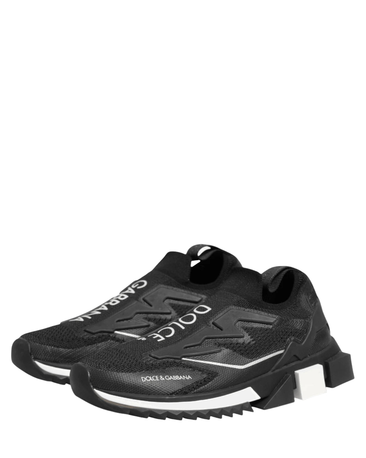 Dolce & Gabbana Black Sorrento Sport Stretch Sneakers Shoes Sneakers