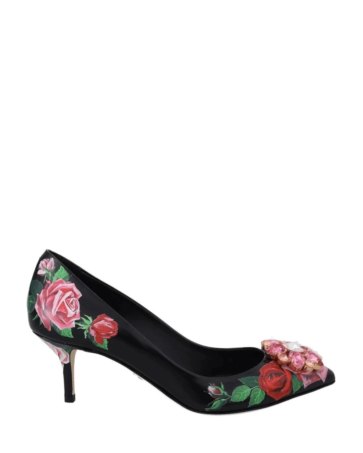 Dolce & Gabbana Black Leather Pump Heels