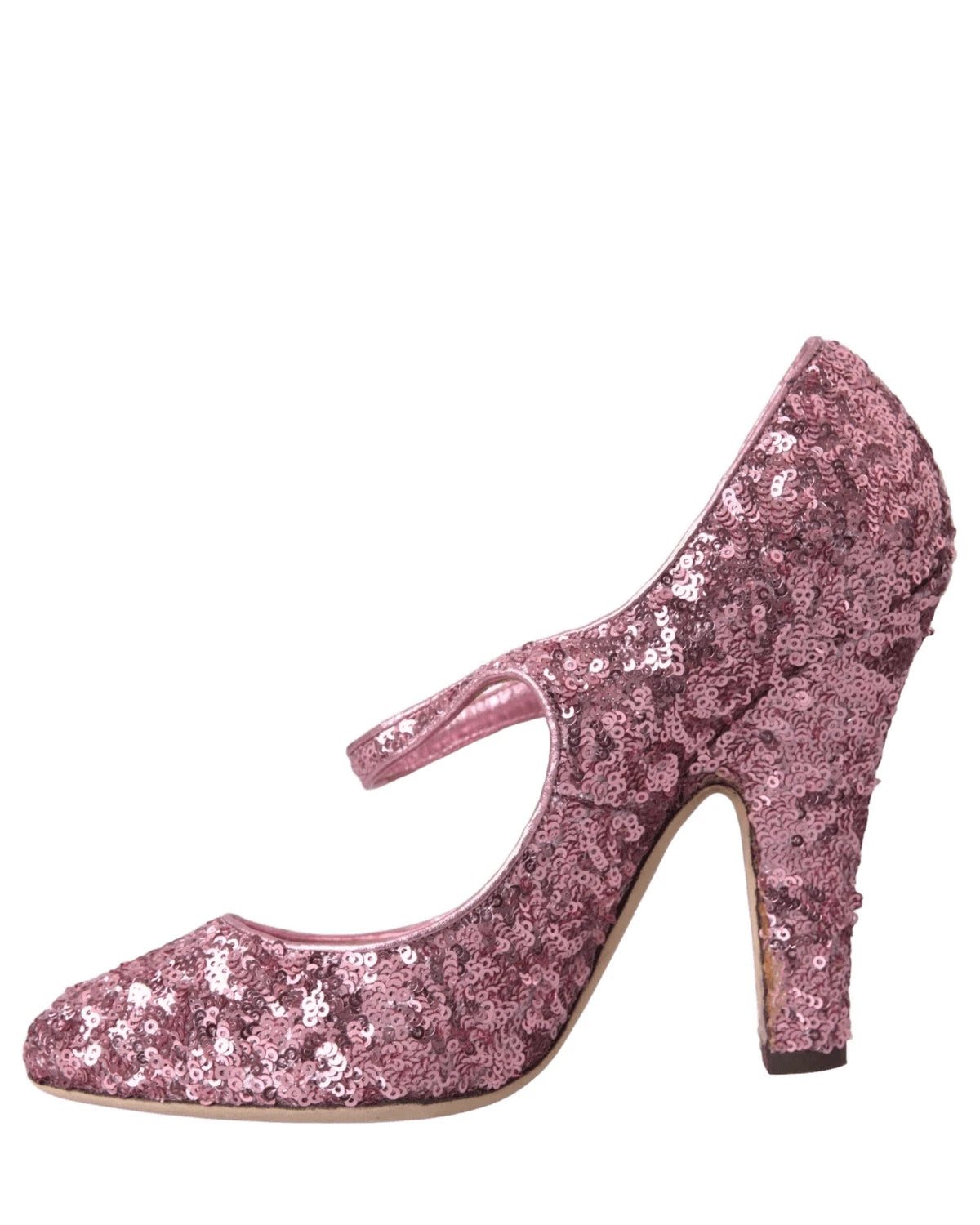 Dolce & Gabbana Pink Sequin Mary Jane Pumps High Heels Shoes Heels