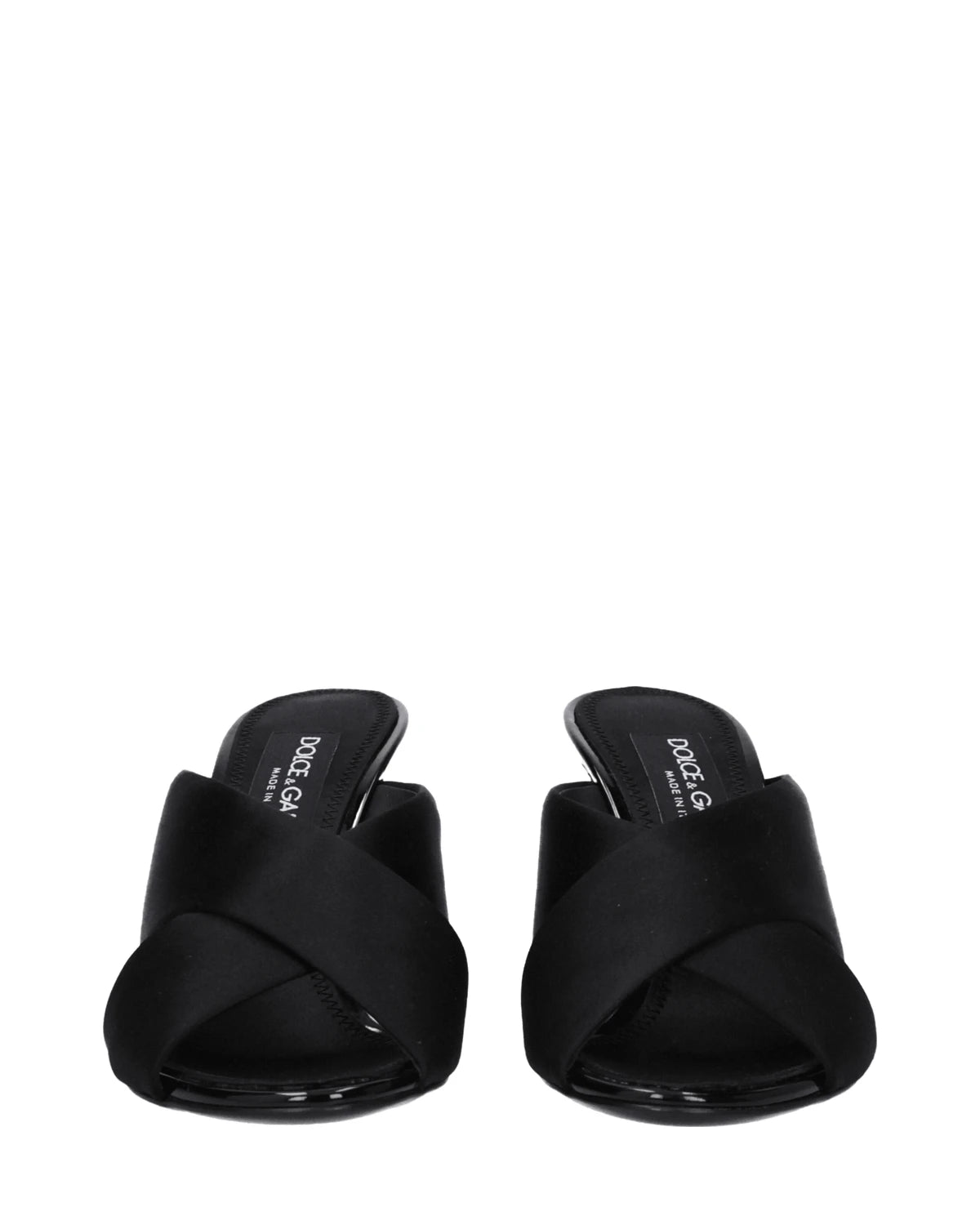 Dolce & Gabbana Black Satin And Stiletto Heels Sandals Heels