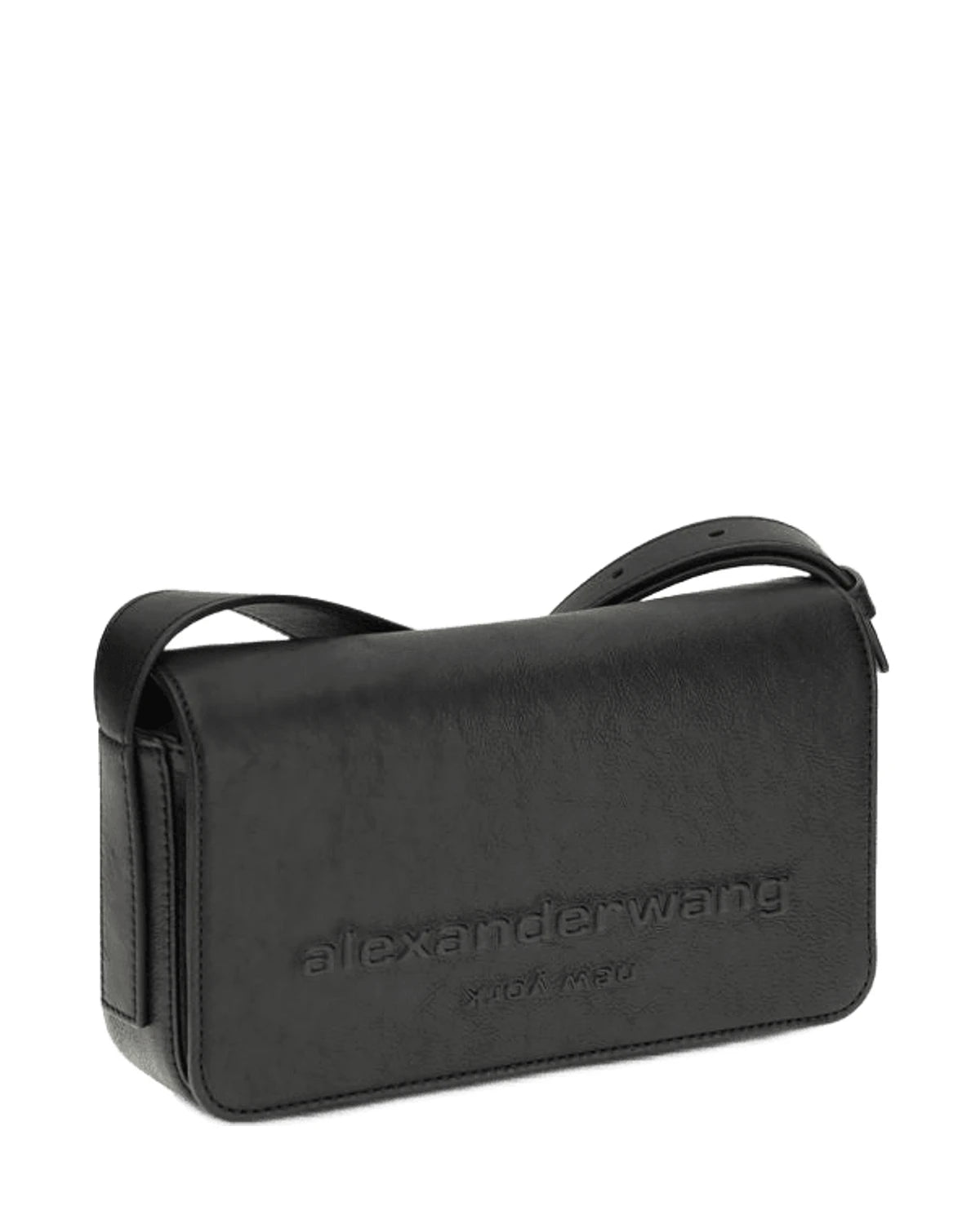 Alexander Wang Black Calf Leather Bos Taurus Shoulder Bag Shoulder Bags