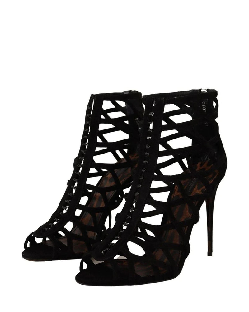 Dolce & Gabbana Black Suede Stiletto Heels Heels