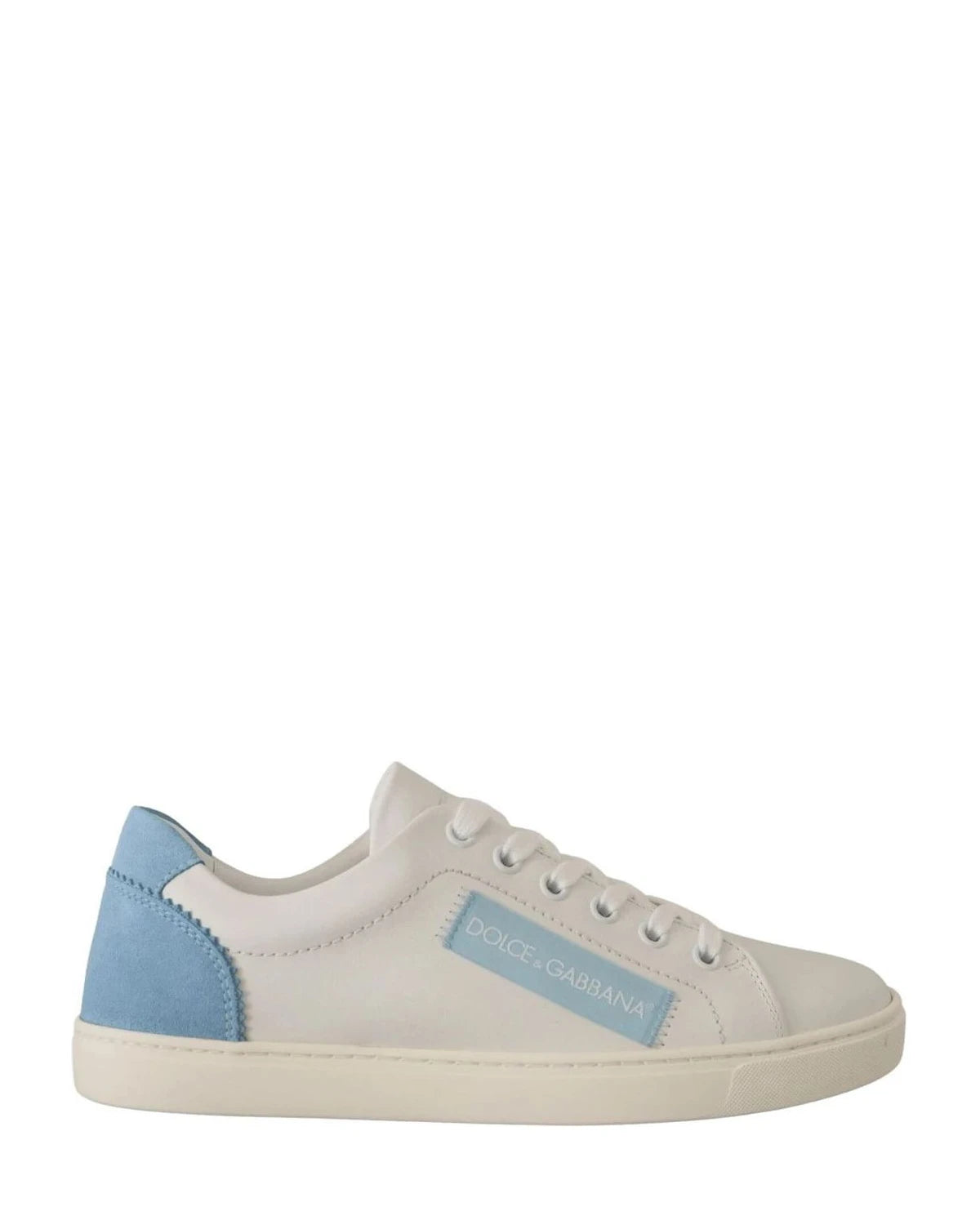 Dolce & Gabbana White Leather Low Top Sneakers Sneakers