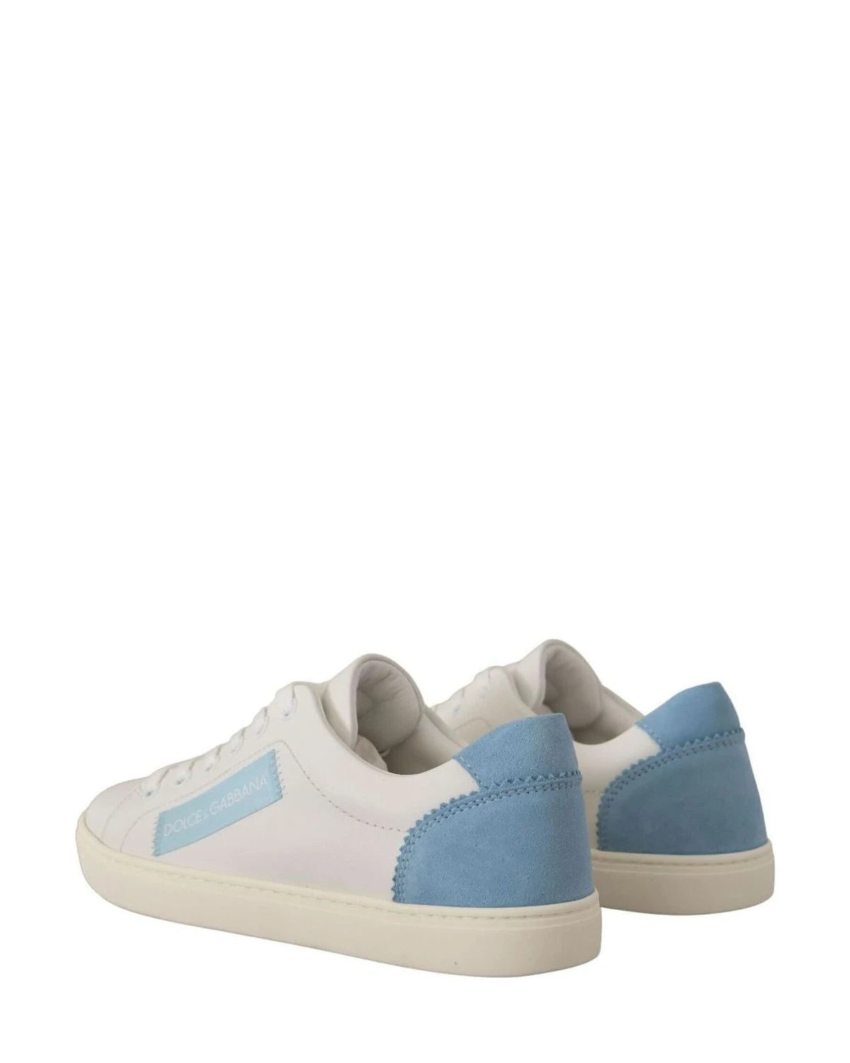 Dolce & Gabbana White Leather Low Top Sneakers Sneakers