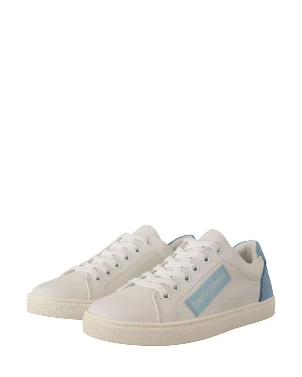 Dolce & Gabbana White Leather Low Top Sneakers Sneakers