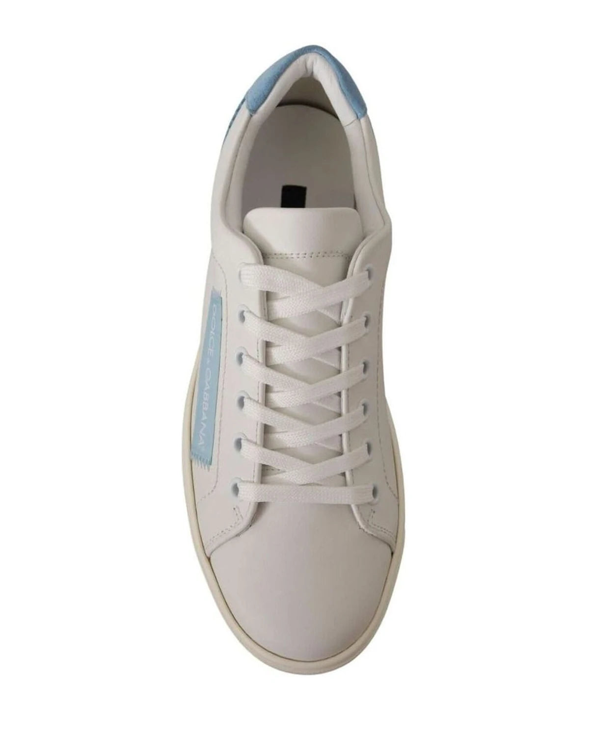 Dolce & Gabbana White Leather Low Top Sneakers Sneakers
