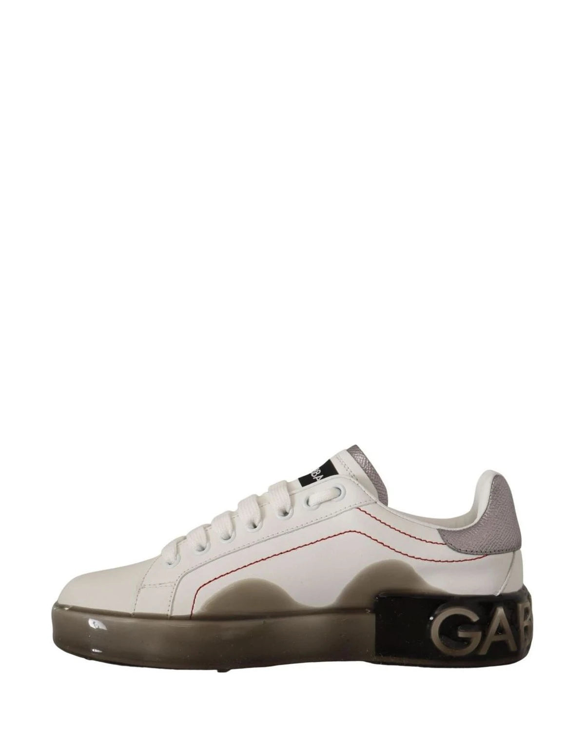 Dolce & Gabbana White Leather Logo Portofino Sneakers Sneakers