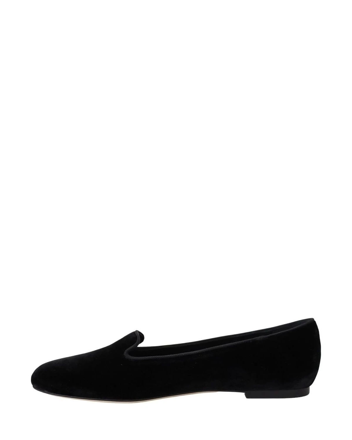 Dolce & Gabbana Black Velvet Slip Ons Loafers Flats