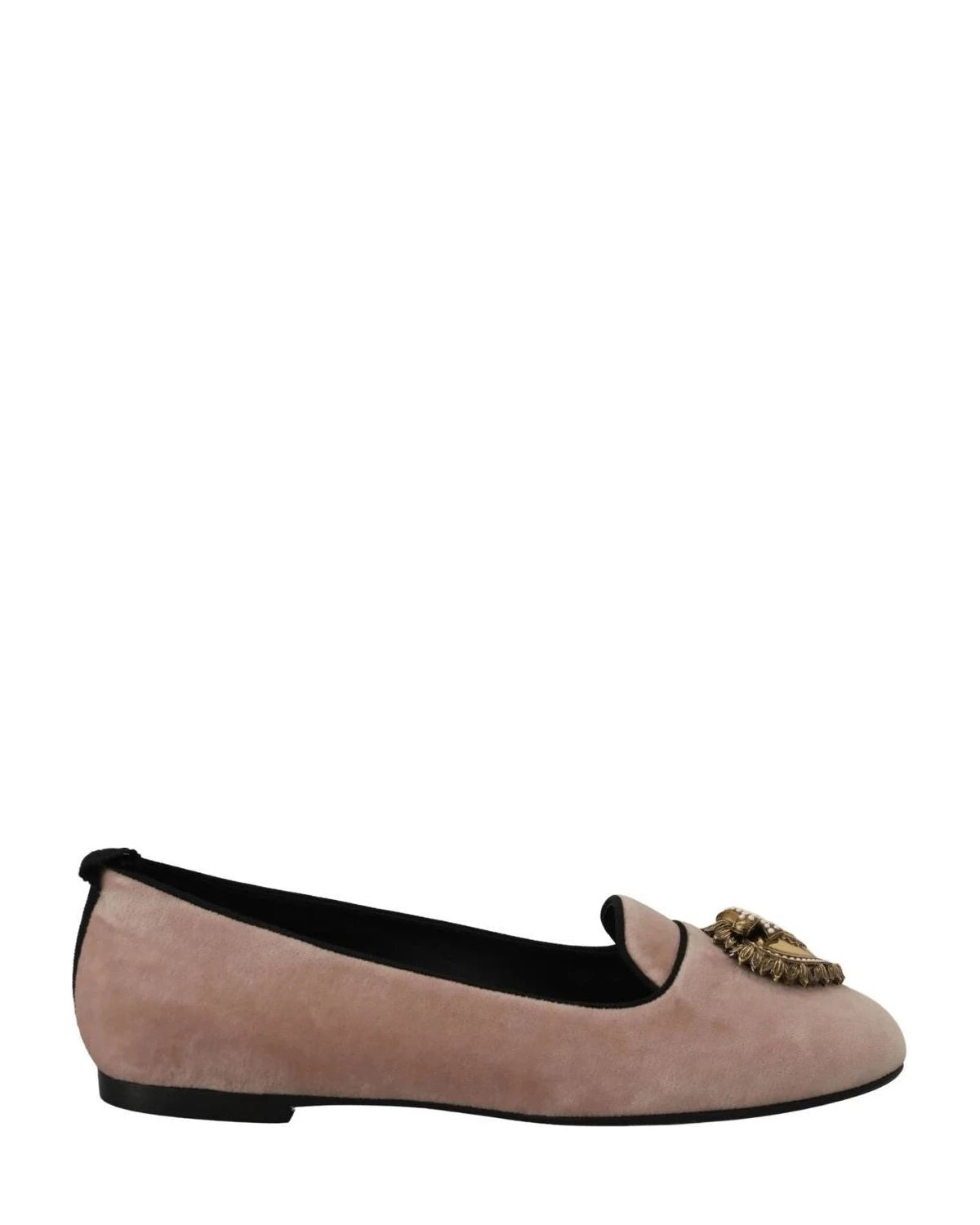 Dolce & Gabbana Pink Velvet Slip Ons Loafers Flats Shoes Flats
