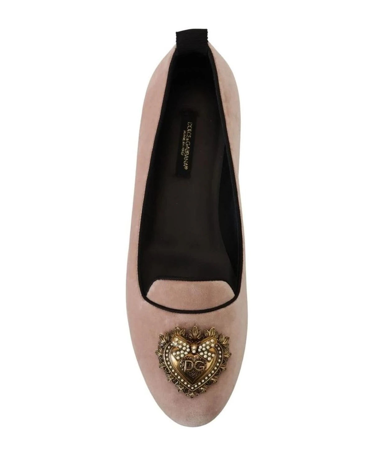 Dolce & Gabbana Pink Velvet Slip Ons Loafers Flats Shoes Flats