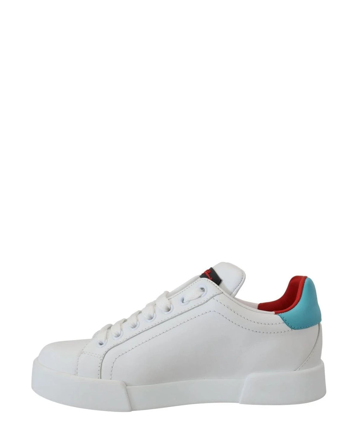 Dolce & Gabbana White Leather Sneaker Portofino Logo Heart Shoes Sneakers