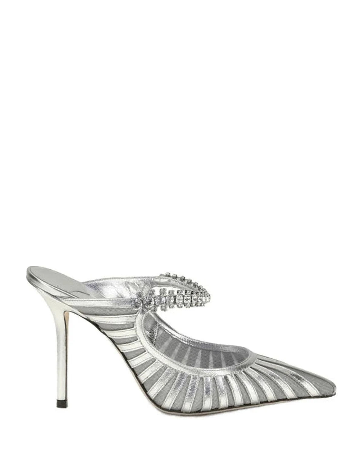 Jimmy Choo Silver Leather High Heel Pumps Heels